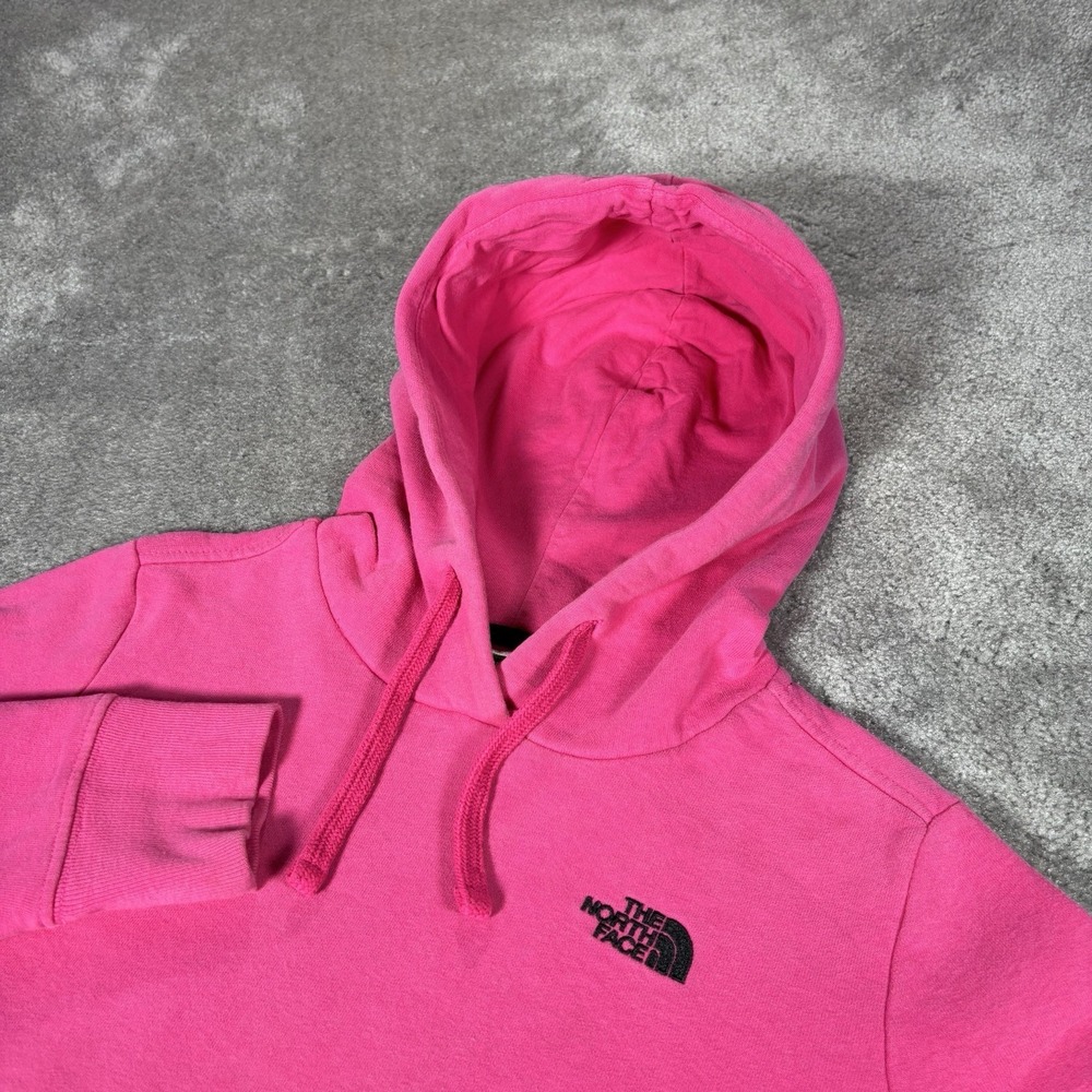 The North Face Hoodie Sweatshirt Womens M Pullover Hot Pink Fleece Logo‎ Hiking